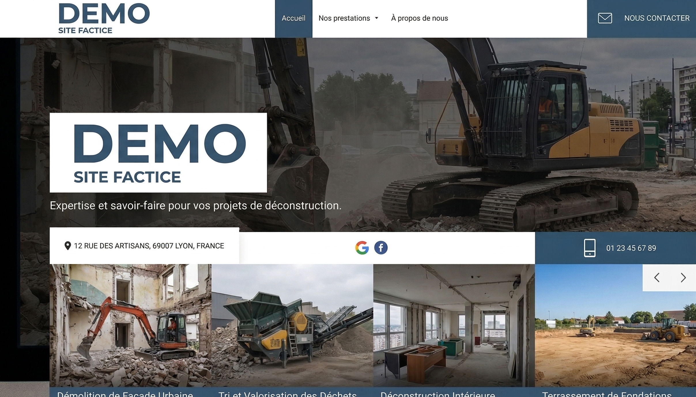 Aperçu site actuel
